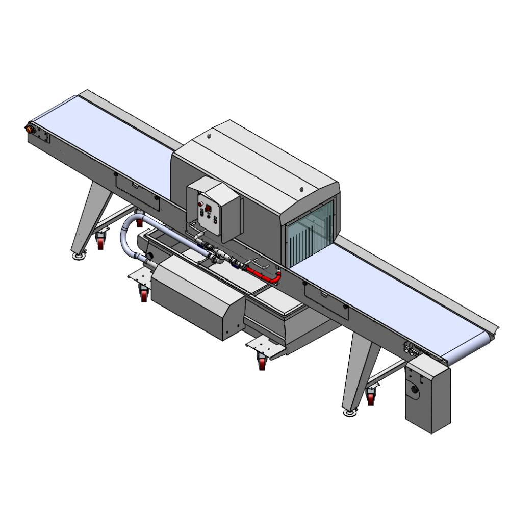 Tunnel di lavaggio per eliminazione residui dai gambi delle piante